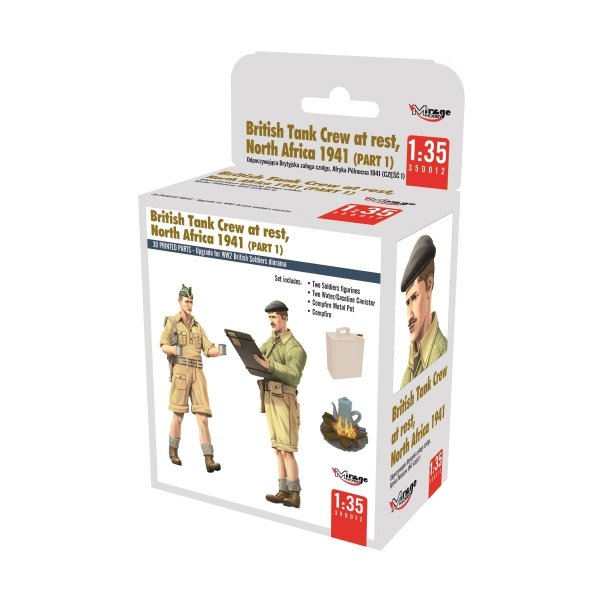 Mirage Hobby 350013 British Tank Crew at Rest, North Africa 1941 (Part I) 1/35