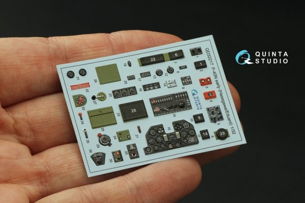 Quinta Studio QD32217 P-40N early 3D-Printed coloured Interior on decal paper (Hasegawa/Eduard) 1/32