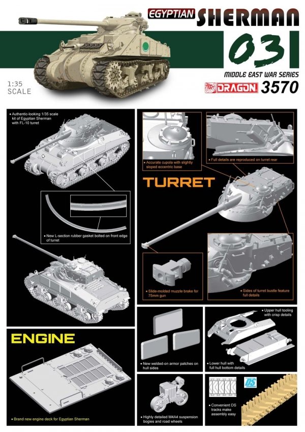 Dragon 3570 Egyptian Sherman (1:35)