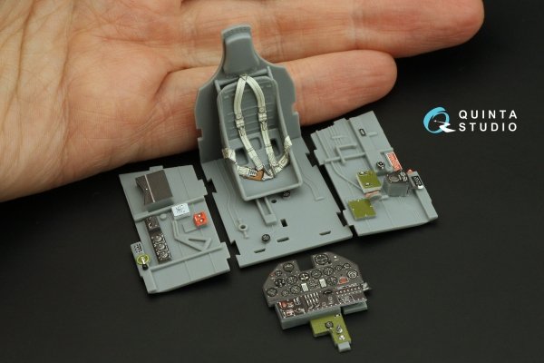 Quinta Studio QD32214 P-40M WarHawk 3D-Printed coloured Interior on decal paper (Trumpeter) 1/32