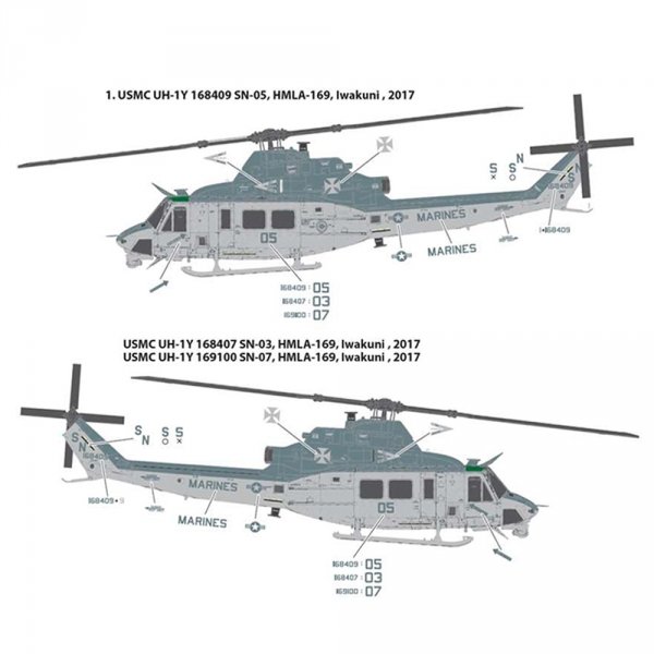 Academy 12138 USMC UH-1Y Venom Utility Helicopter 1/35
