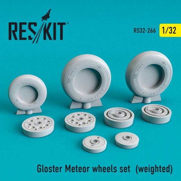 RESKIT RS32-0266 GLOSTER METEOR WHEELS SET (WEIGHTED) 1/32