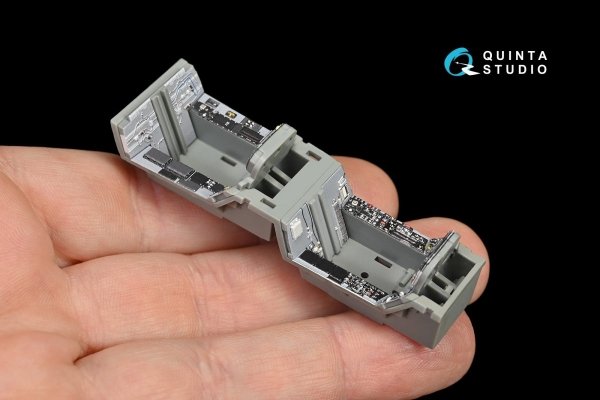 Quinta Studio QD48145 F/A-18B 3D-Printed &amp; coloured Interior on decal paper (for Kinetic kit) 1/48