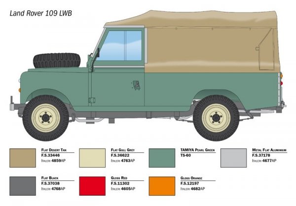 Italeri 3665 Land Rover 109 LWB 1/24
