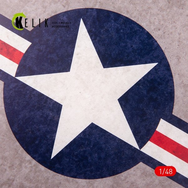 KELIK KS48027 US Roundel - Acrylic 3 mm (240 x 240 mm) (190g) 1/48