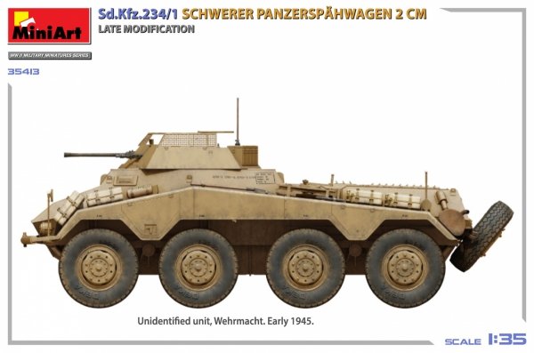 MiniArt 35413 Sd.Kfz.234/1 Schwerer Panzerspähwagen (2 cm). Late Mod 1/35