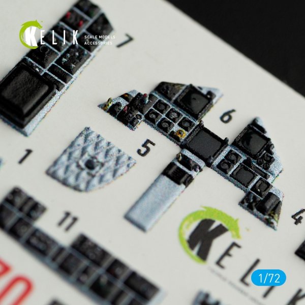 KELIK K72070 F-15E STRIKE EAGLE INTERIOR 3D DECALS FOR HASEGAWA KIT 1/72