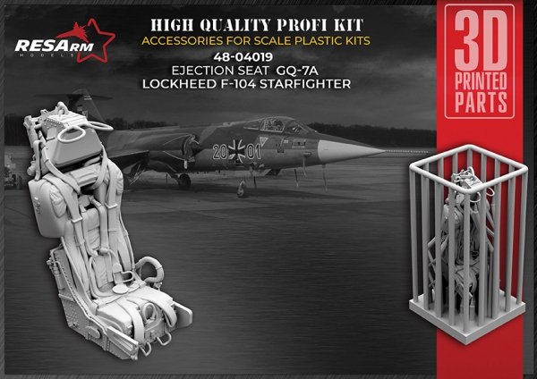 RESArm 48-04019 Lockheed F-104 Starfighter Ejection seat (3D resin printing) 1/48