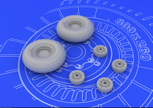 Eduard 648072 Il-2 wheels 1/48 (TAMIYA)