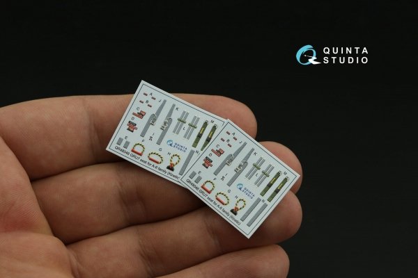 Quinta Studio QD48372 A-6A 3D-Printed &amp; coloured Interior on decal paper (Kinetic) 1/48