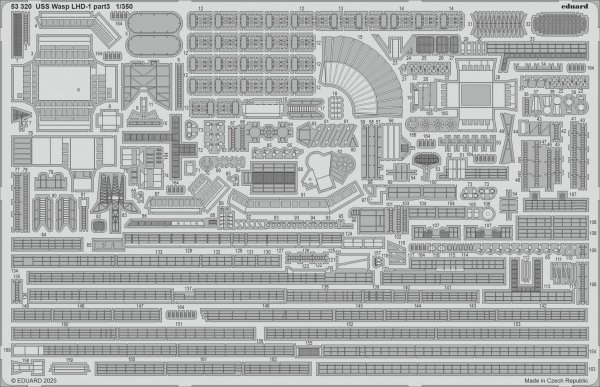 Eduard 53320 USS Wasp LHD-1 part 3 Trumpeter 1/350
