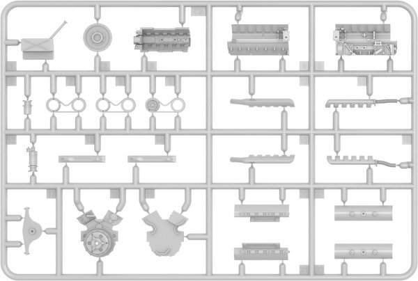MiniArt 35350 GERMAN TANKMEN WITH GANTRY CRANE &amp; MAYBACH HL 120 ENGINE 1/35
