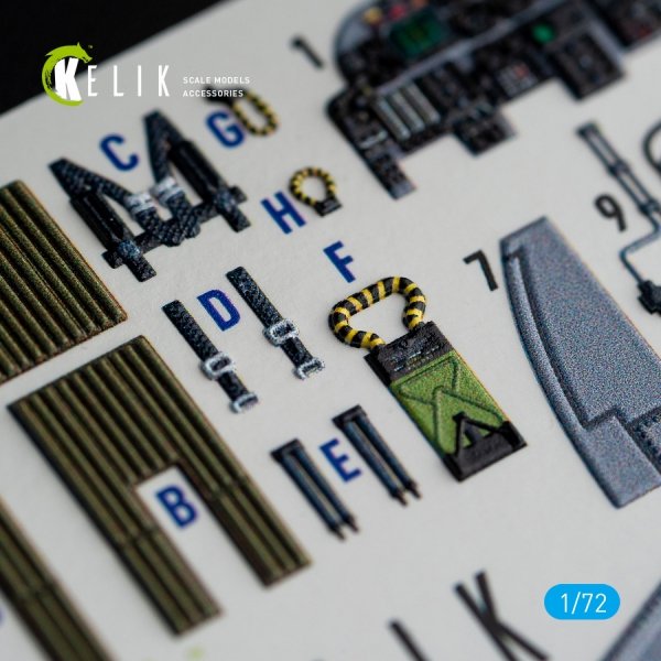 KELIK K72067 A-6E INTRUDER INTERIOR 3D DECALS FOR ITALERI KIT 1/72