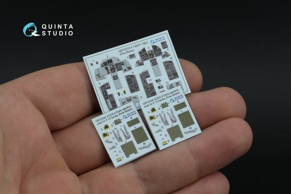 Quinta Studio QD72215 F-15D/F-15DJ Eagle 3D-Printed &amp; coloured Interior on decal paper (Fine Molds) 1/72