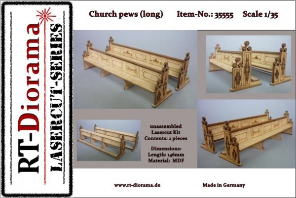 RT-Diorama 35555 Church pews (long) 1/35