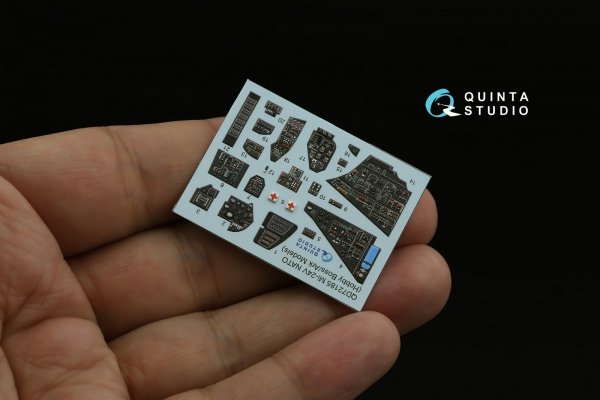 Quinta Studio QD+72185 Mi-24V NATO 3D-Printed &amp; coloured Interior on decal paper (Hobby Boss/ARK Models) (with 3D-printed resin parts) 1/72