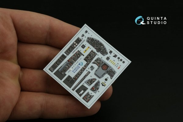 Quinta Studio QDS-32180 F-104S 3D-Printed coloured Interior on decal paper (Italeri) (small version) 1/32