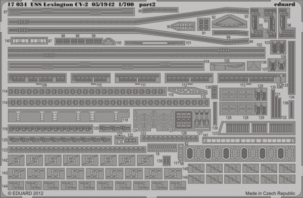 Eduard 17034 USS Lexington CV-2 05/1942 TRUMPETER 1/700