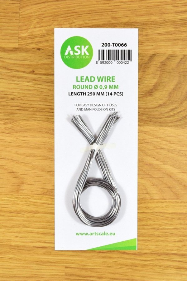 ASK T0066 Lead Wire - Round Ø 0,9 mm x 250 mm (14 pcs)