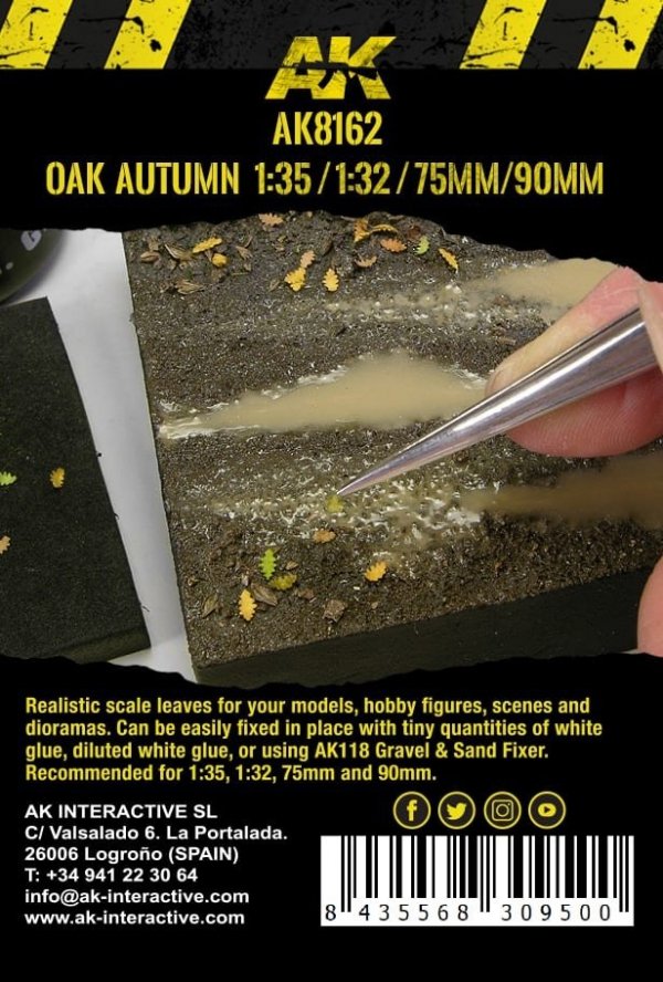 AK Interactive AK8162 OAK AUTUMN LEAVES 75MM / 90MM  1/32 1/35