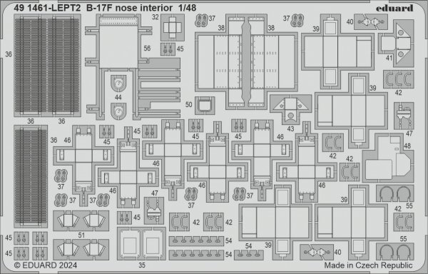 Eduard BIG49427 B-17F alternate nose (frame X) PART I EDUARD 1/48