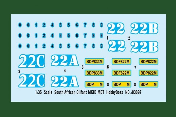 Hobby Boss 83897 South African Olifant MK1B MBT 1:35