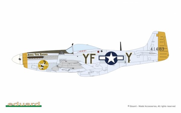 Eduard 11196 North American P-51 D Mustang - Mighty Eight (4th FG, 355th FG, 361st FG and 479th FG Decals) 1/48