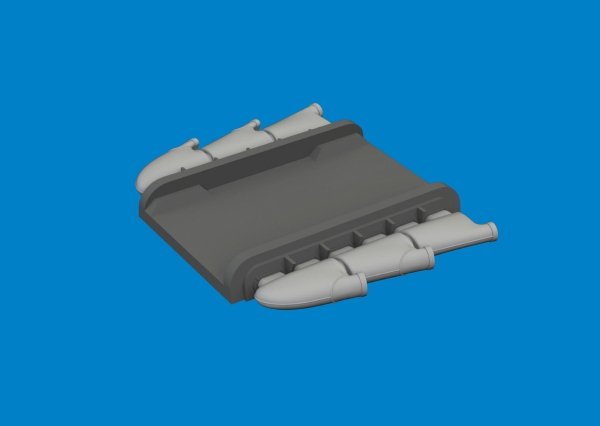 Eduard 672423 Spitfire Mk.I/II/V three-stacks exhaust rounded PRINT IBG 1/72
