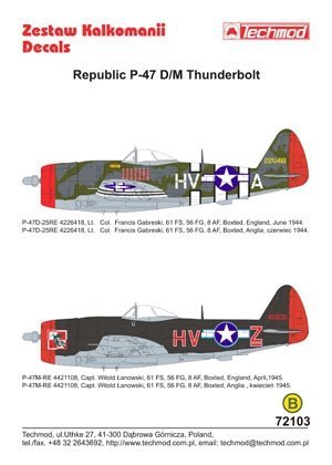Techmod 72103 - Republic P-47D/M Thunderbolt (1:72)