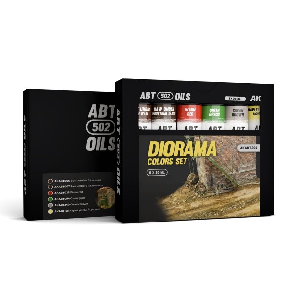 AK Interactive ABT307 Diorama Colors Set (6 colors) 6x20ml