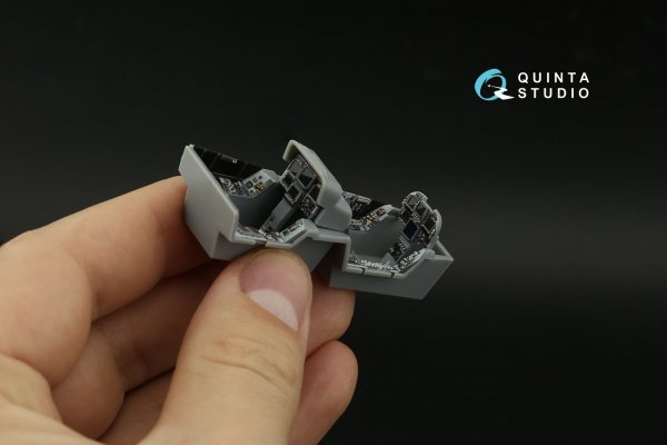 Quinta Studio QD48374 F/A-18F early 3D-Printed &amp; coloured Interior on decal paper (Hobby Boss) 1/48
