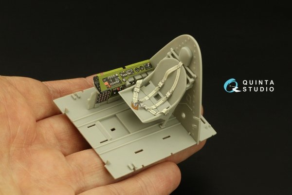 Quinta Studio QD32133 F6F-3 Hellcat 3D-Printed &amp; coloured Interior on decal paper (Trumpeter) 1/32
