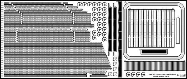 MK1 Design MD-20023 USS CV-6 Enterprise Wooden Deck for Trumpeter 1/200