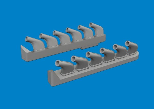 Eduard 672411 P-51 exhaust stacks PRINT TAMIYA 1/72