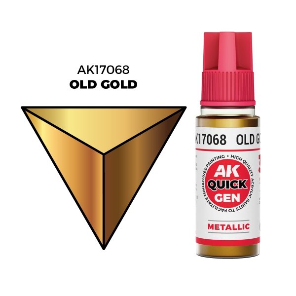 AK Interactive AK17068 OLD GOLD – QUICK GEN COLOR 18ml