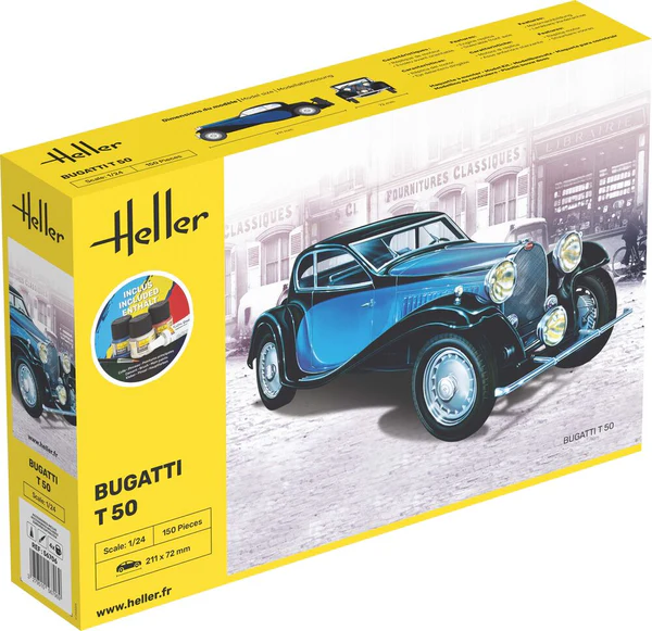 Heller 56706 STARTER KIT Bugatti T 50 1/24