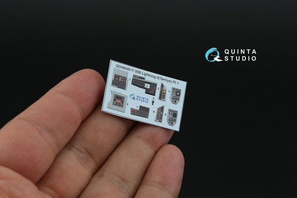 Quinta Studio QD48440 F-35B 3D-Printed &amp; coloured Interior on decal paper (Tamiya) 1/48
