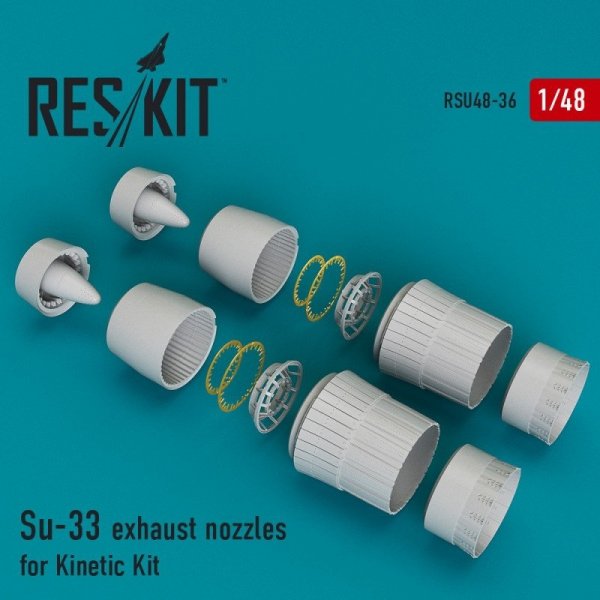 RESKIT RSU48-0036 Su-33 exhaust nozzles for Kinetic kit 1/48