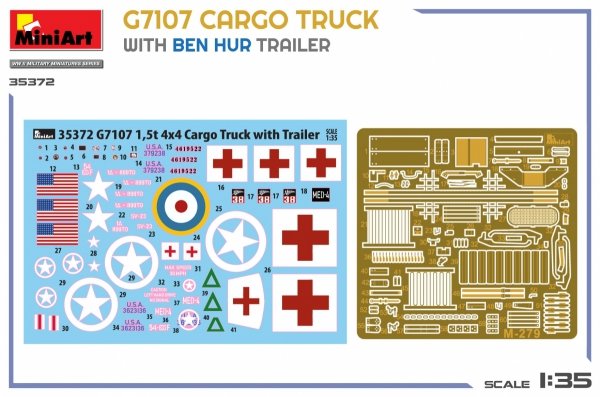MiniArt 35372 G7107 Cargo Truck w/ Ben Hur Trailer 1/35