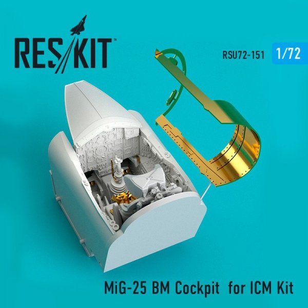 RESKIT RSU72-0151 MiG-25 BM Cockpit for Icm 1/72