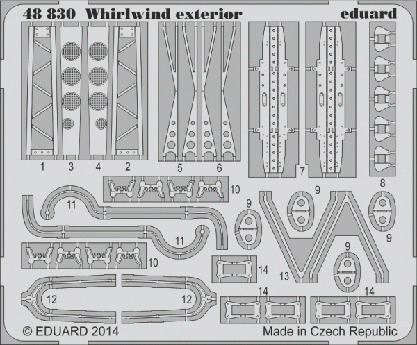 Eduard 48830 Whirlwind exterior (for Trumpeter 02890) 1/48
