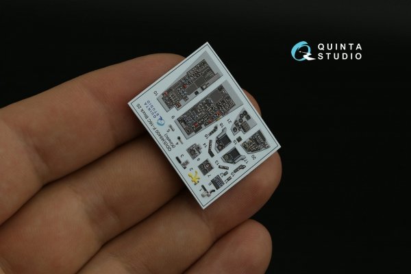Quinta Studio QD48400 F-16C block 25 3D-Printed &amp; coloured Interior on decal paper (Kinetic 2022 tool) 1/48