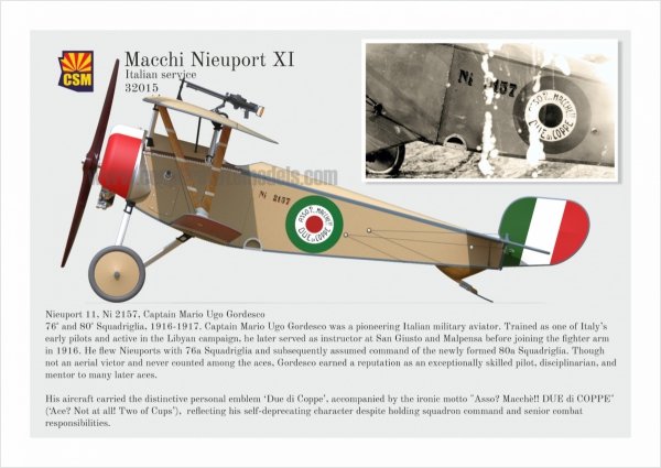 Copper State Models 32015 Nieuport XI Italian Service 1/32