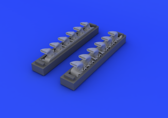 Eduard 648247 Bf 109G exhaust stacks 1/48 EDUARD