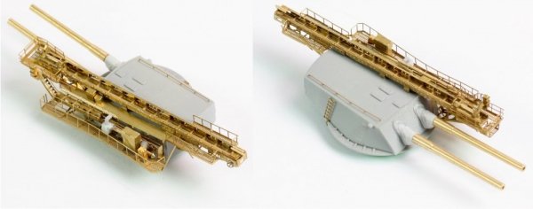 Pontos 35023FN USS BB-34 New York 1944 Detail-up set (w/Teak Tone Deck, Barrels, Resin,PE)
