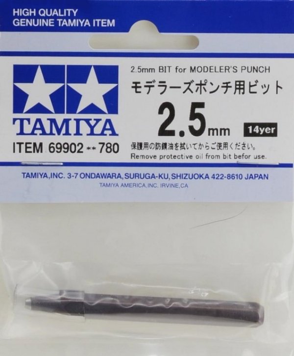 Tamiya 69902 Wybijak otworów (Modeler's Punch Bit) - 2,5mm