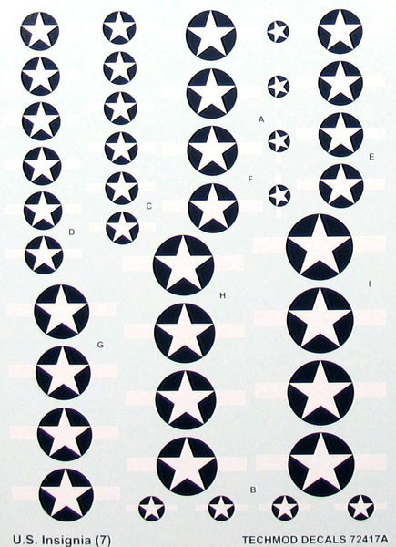 Techmod 72417 U.S.National Insignia 1943-1945 (1:72)