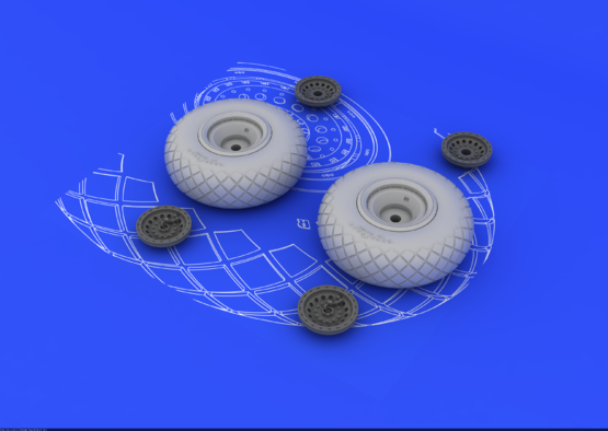 Eduard 648078 B-17 wheels 1/48 REVELL, MONOGRAM