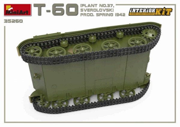 MiniArt 35260 T-60 PLANT N.37, SVERDLOVSK PROD. SPRING 1942. INTERIOR KIT 1/35