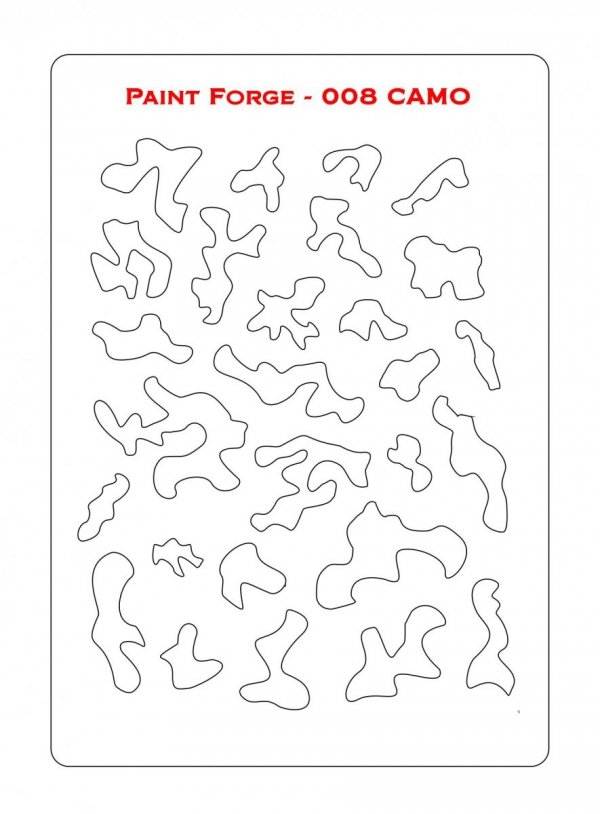 Paint Forge PFST008L STENCIL - CAMO